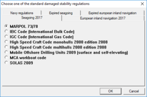 Seagoing 2017 damage stability criteria