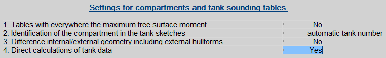 settings tank data